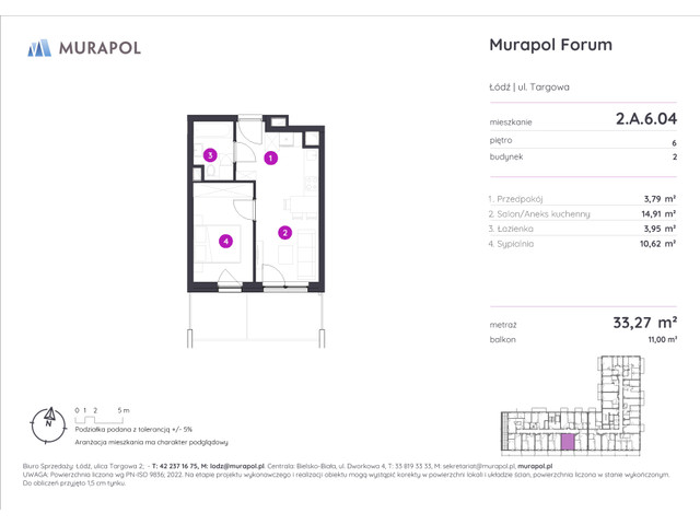 Mieszkanie w inwestycji Murapol Forum, symbol 2.A.6.04 » nportal.pl