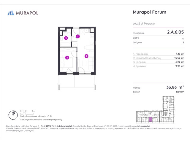 Mieszkanie w inwestycji Murapol Forum, symbol 2.A.6.05 » nportal.pl