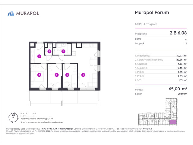 Mieszkanie w inwestycji Murapol Forum, symbol 2.B.6.08 » nportal.pl