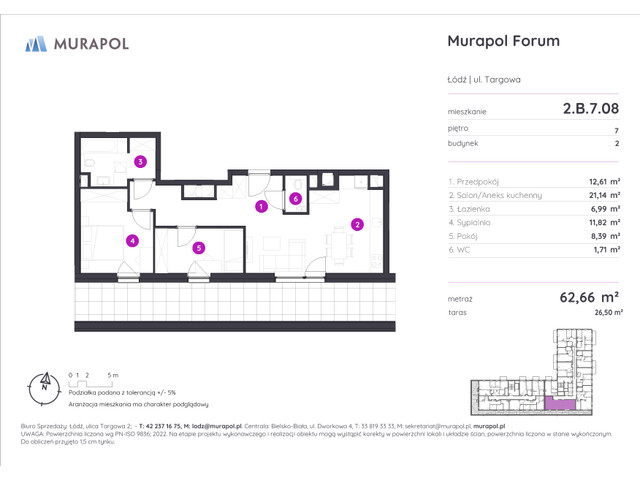 Mieszkanie w inwestycji Murapol Forum, symbol 2.B.7.08 » nportal.pl