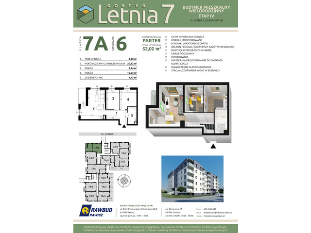 Mieszkanie w inwestycji Letnia 7a-7b, symbol 7a.6 » nportal.pl