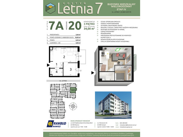 Mieszkanie w inwestycji Letnia 7a-7b, symbol 7a.20 » nportal.pl