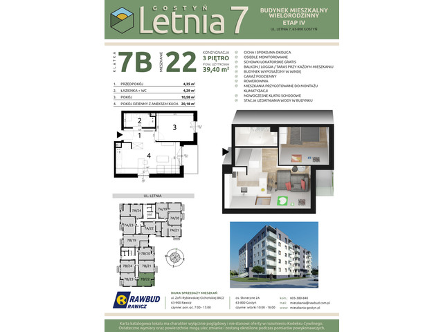 Mieszkanie w inwestycji Letnia 7a-7b, symbol 7b.22 » nportal.pl