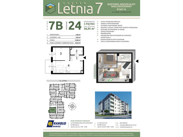 Mieszkanie w inwestycji Letnia 7a-7b, symbol 7b.24 » nportal.pl