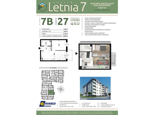 Mieszkanie w inwestycji Letnia 7a-7b, symbol 7b.27 » nportal.pl