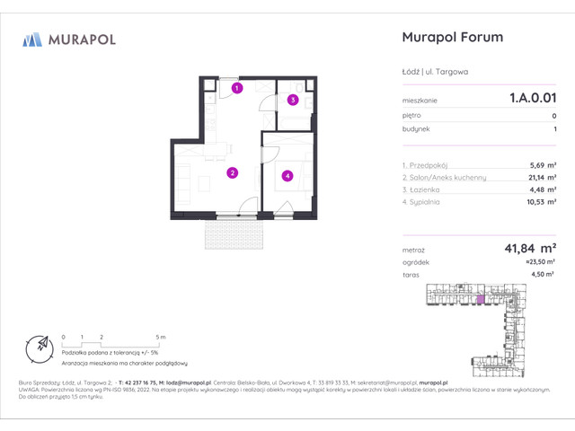Mieszkanie w inwestycji Murapol Forum, symbol 1.A.0.01 » nportal.pl