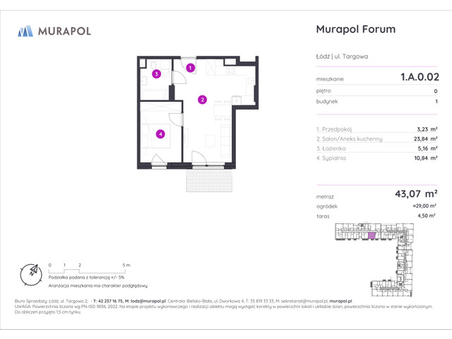 Mieszkanie w inwestycji Murapol Forum, symbol 1.A.0.02 » nportal.pl
