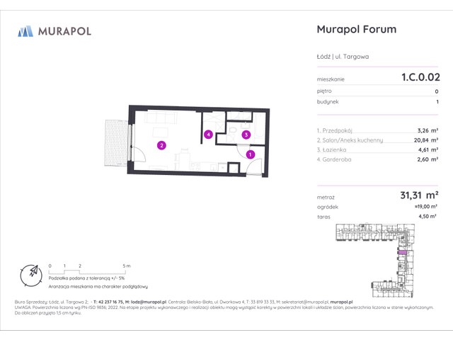 Mieszkanie w inwestycji Murapol Forum, symbol 1.C.0.02 » nportal.pl