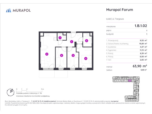 Mieszkanie w inwestycji Murapol Forum, symbol 1.B.1.02 » nportal.pl