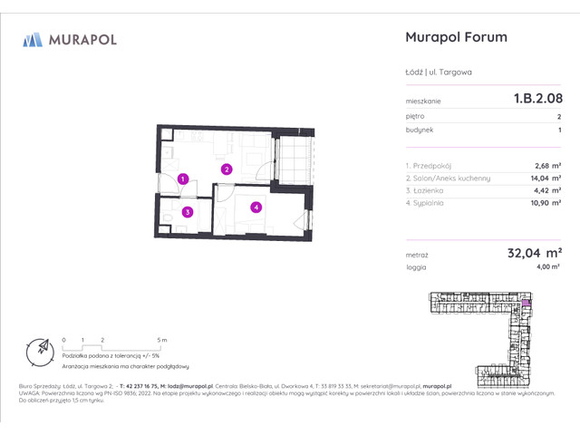 Mieszkanie w inwestycji Murapol Forum, symbol 1.B.2.08 » nportal.pl