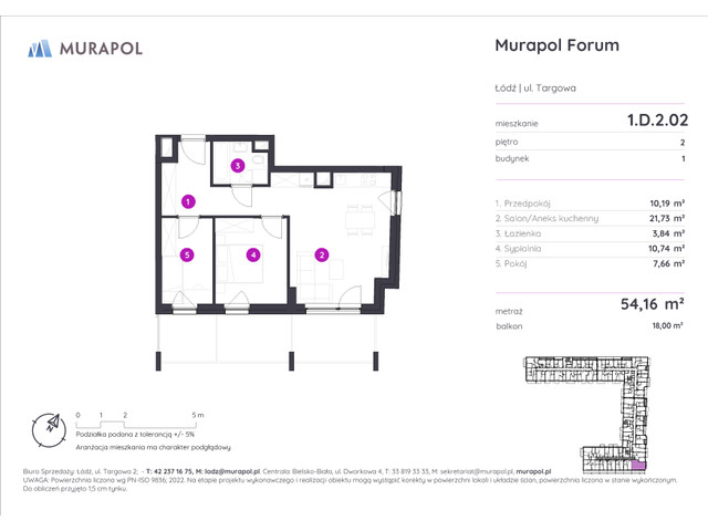 Mieszkanie w inwestycji Murapol Forum, symbol 1.D.2.02 » nportal.pl