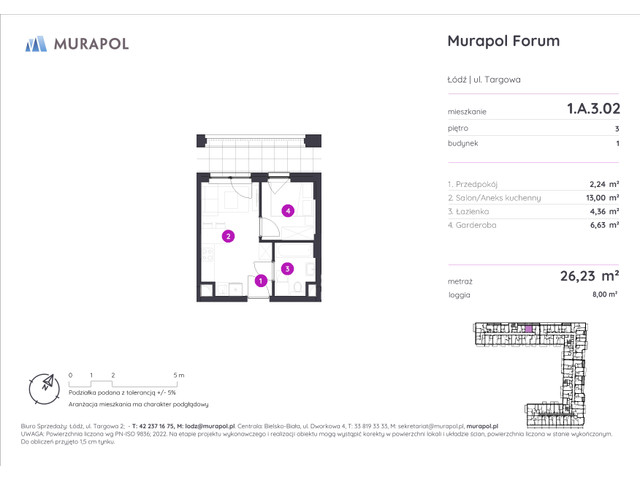 Mieszkanie w inwestycji Murapol Forum, symbol 1.A.3.02 » nportal.pl