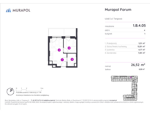 Mieszkanie w inwestycji Murapol Forum, symbol 1.B.4.05 » nportal.pl