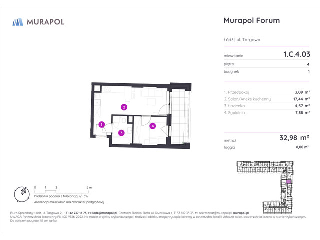 Mieszkanie w inwestycji Murapol Forum, symbol 1.C.4.03 » nportal.pl