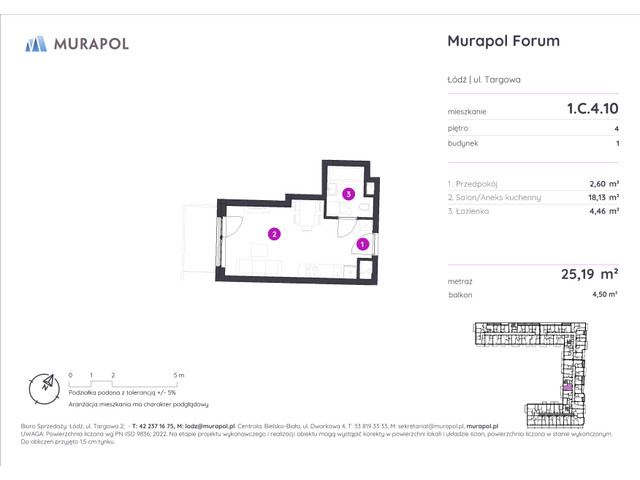 Mieszkanie w inwestycji Murapol Forum, symbol 1.C.4.10 » nportal.pl