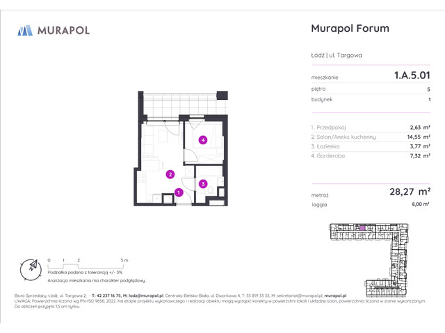 Mieszkanie w inwestycji Murapol Forum, symbol 1.A.5.01 » nportal.pl