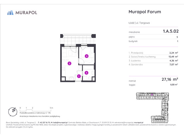 Mieszkanie w inwestycji Murapol Forum, symbol 1.A.5.02 » nportal.pl