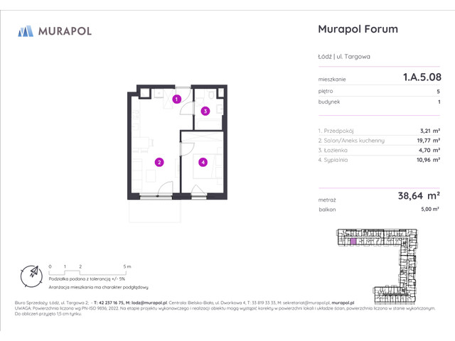 Mieszkanie w inwestycji Murapol Forum, symbol 1.A.5.08 » nportal.pl