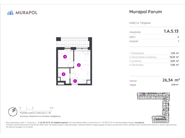 Mieszkanie w inwestycji Murapol Forum, symbol 1.A.5.13 » nportal.pl