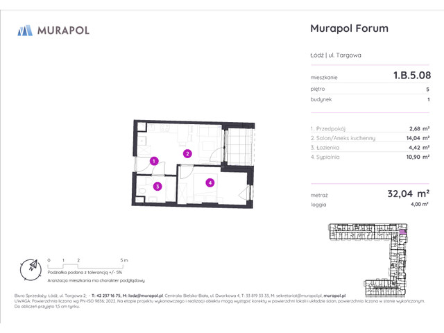Mieszkanie w inwestycji Murapol Forum, symbol 1.B.5.08 » nportal.pl