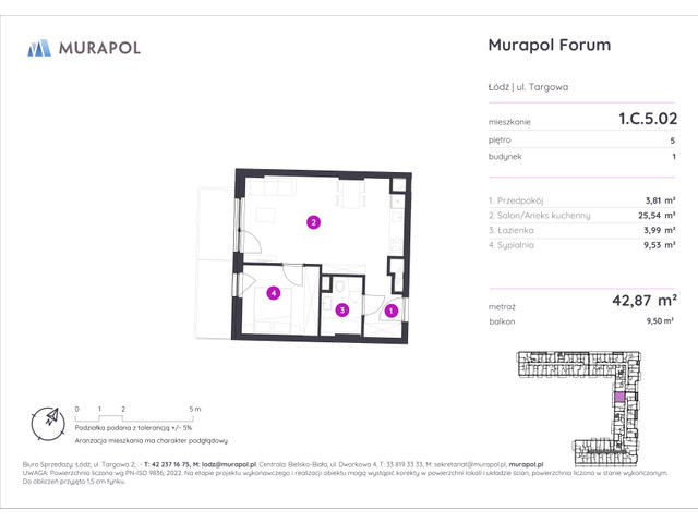 Mieszkanie w inwestycji Murapol Forum, symbol 1.C.5.02 » nportal.pl