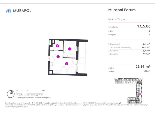Mieszkanie w inwestycji Murapol Forum, symbol 1.C.5.06 » nportal.pl