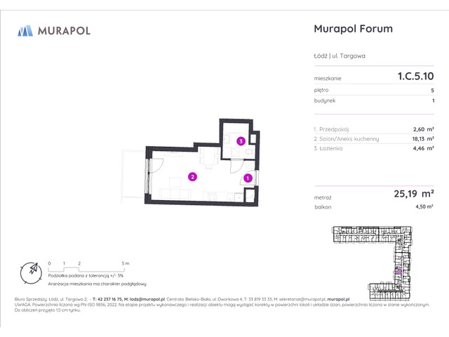 Mieszkanie w inwestycji Murapol Forum, symbol 1.C.5.10 » nportal.pl