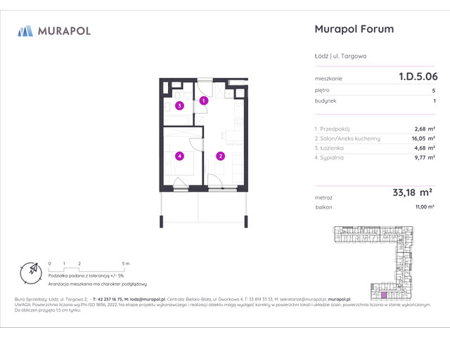 Mieszkanie w inwestycji Murapol Forum, symbol 1.D.5.06 » nportal.pl