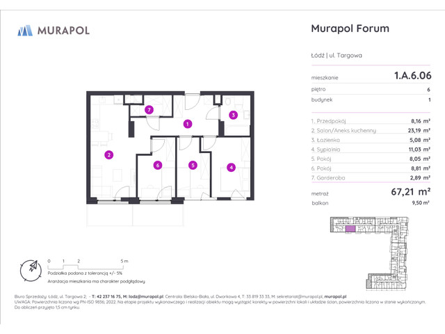 Mieszkanie w inwestycji Murapol Forum, symbol 1.A.6.06 » nportal.pl