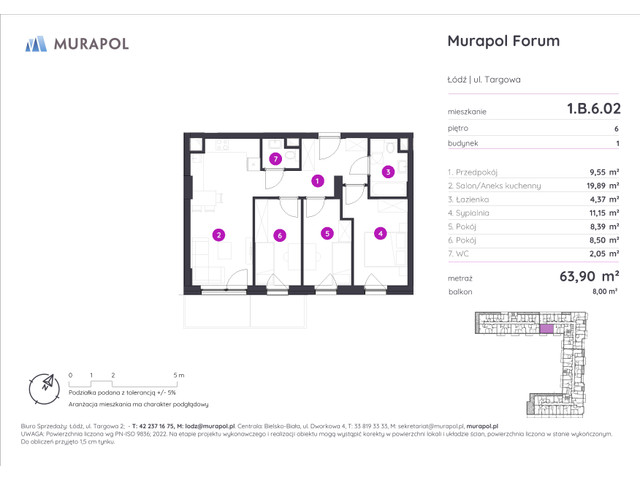 Mieszkanie w inwestycji Murapol Forum, symbol 1.B.6.02 » nportal.pl