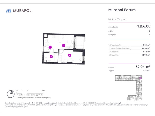 Mieszkanie w inwestycji Murapol Forum, symbol 1.B.6.08 » nportal.pl