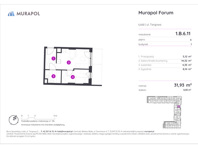 Mieszkanie w inwestycji Murapol Forum, symbol 1.B.6.11 » nportal.pl