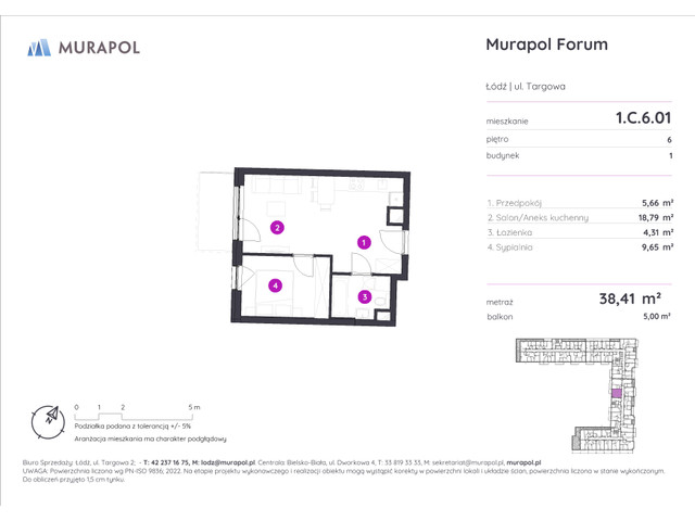 Mieszkanie w inwestycji Murapol Forum, symbol 1.C.6.01 » nportal.pl