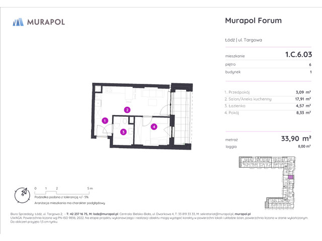 Mieszkanie w inwestycji Murapol Forum, symbol 1.C.6.03 » nportal.pl