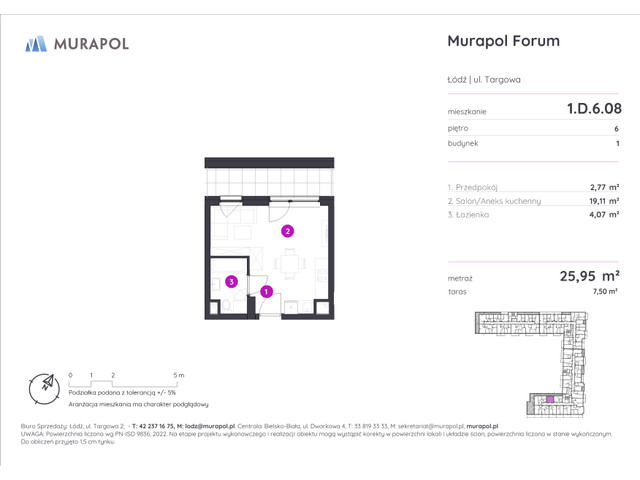 Mieszkanie w inwestycji Murapol Forum, symbol 1.D.6.08 » nportal.pl