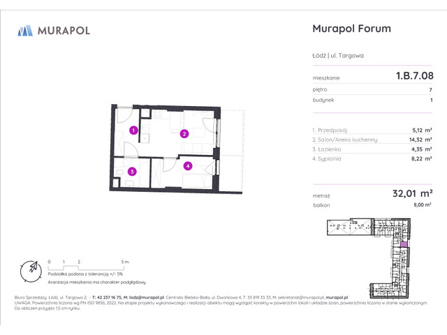 Mieszkanie w inwestycji Murapol Forum, symbol 1.B.7.08 » nportal.pl
