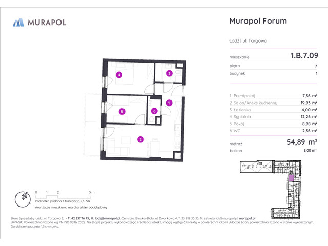 Mieszkanie w inwestycji Murapol Forum, symbol 1.B.7.09 » nportal.pl