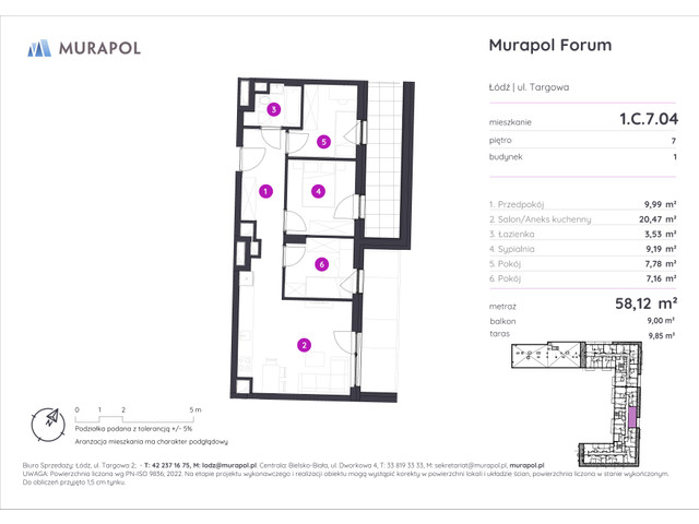 Mieszkanie w inwestycji Murapol Forum, symbol 1.C.7.04 » nportal.pl