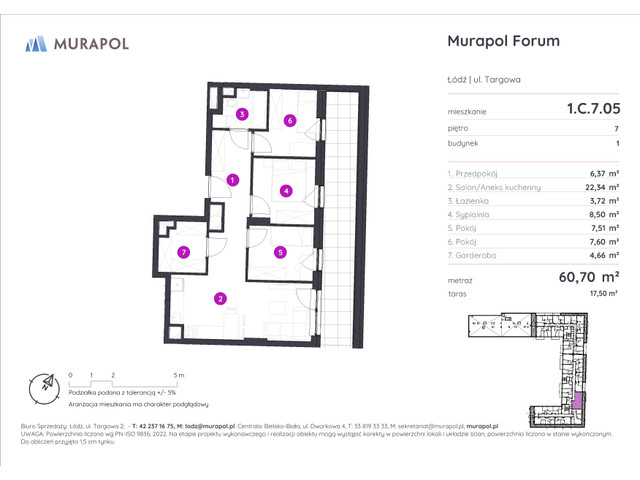 Mieszkanie w inwestycji Murapol Forum, symbol 1.C.7.05 » nportal.pl