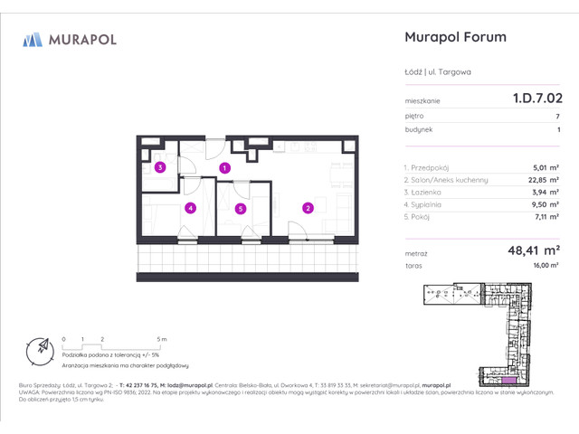 Mieszkanie w inwestycji Murapol Forum, symbol 1.D.7.02 » nportal.pl