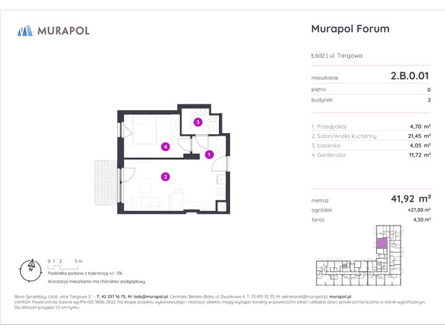 Mieszkanie w inwestycji Murapol Forum, symbol 2.B.0.01 » nportal.pl