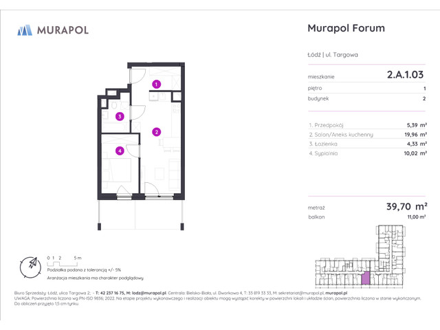 Mieszkanie w inwestycji Murapol Forum, symbol 2.A.1.03 » nportal.pl