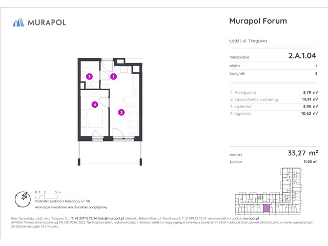 Mieszkanie w inwestycji Murapol Forum, symbol 2.A.1.04 » nportal.pl