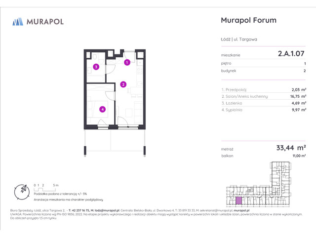 Mieszkanie w inwestycji Murapol Forum, symbol 2.A.1.07 » nportal.pl