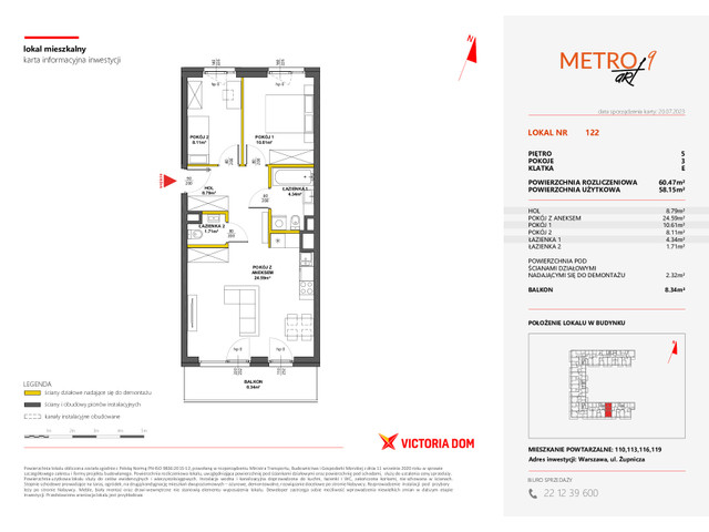 Mieszkanie w inwestycji METRO ART, symbol 9M.122 » nportal.pl