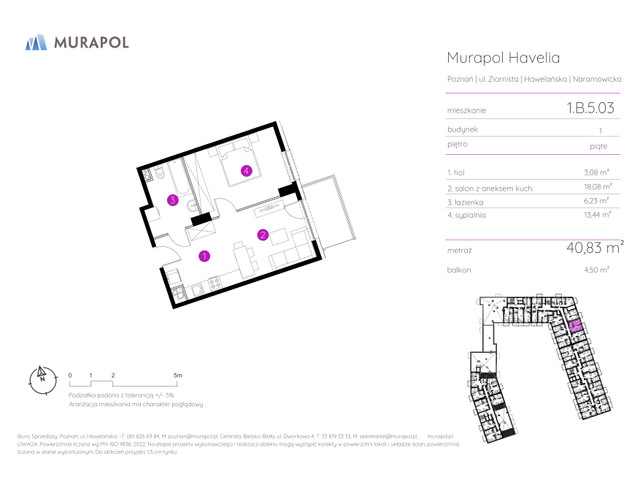 Mieszkanie w inwestycji Murapol Havelia, symbol 1.B.5.03 » nportal.pl