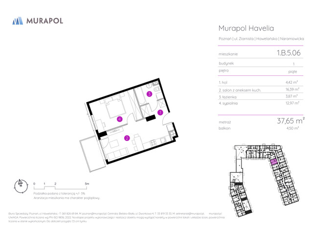 Mieszkanie w inwestycji Murapol Havelia, symbol 1.B.5.06 » nportal.pl