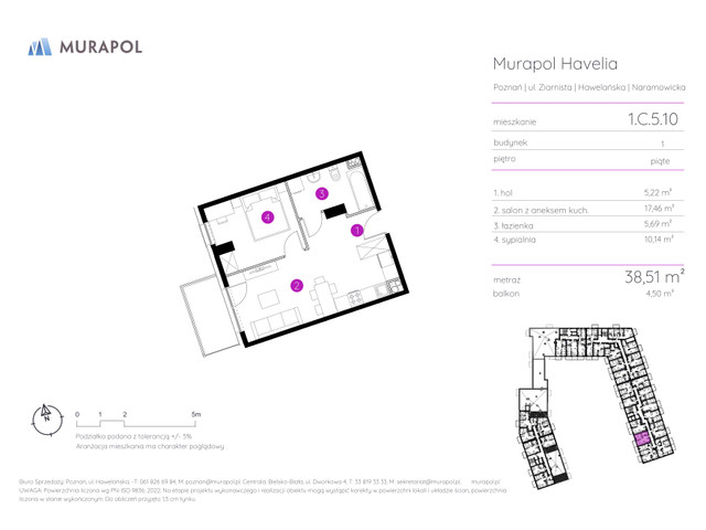 Mieszkanie w inwestycji Murapol Havelia, symbol 1.C.5.10 » nportal.pl