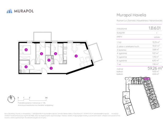 Mieszkanie w inwestycji Murapol Havelia, symbol 1.B.6.01 » nportal.pl