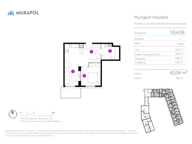 Mieszkanie w inwestycji Murapol Havelia, symbol 1.B.6.08 » nportal.pl